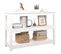 Table Console Blanc 110x40x74 Cm Bois Massif De Pin