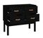 Buffet Noir 90x40x78 Cm Bois De Pin Solide