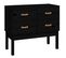 Buffet Noir 90x40x78 Cm Bois De Pin Solide