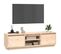 Meuble TV 140x35x40 Cm Bois De Pin Massif