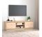 Meuble TV 140x35x40 Cm Bois De Pin Massif