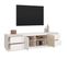 Meuble TV Blanc 176x37x47,5 Cm Bois De Pin Massif