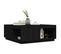 Table Basse Noir 100x101x40,5 Cm Bois Massif De Pin