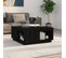 Table Basse Noir 80x81x36,5 Cm Bois Massif De Pin