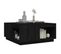 Table Basse Noir 80x81x36,5 Cm Bois Massif De Pin