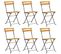 Chaises Pliables De Jardin 6 PCs Acier Et Bois D'acacia Massif