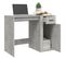 Bureau Gris Béton 100x49x75 Cm Bois Contreplaqué