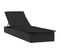 Chaise Longue 1 PC Avec Coussin Noir 201x55x62cm Résine Tressée