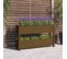 Jardinière Marron Miel 112x25x66 Cm Bois Massif De Pin