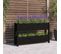 Jardinière Noir 112x25x66 Cm Bois Massif De Pin