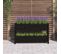 Jardinière Noir 112x25x66 Cm Bois Massif De Pin