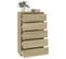 Vidaxl Commode Avec Tiroirs Chêne Sonoma 60x36x103 Cm Bois Contreplaqué Buffet Armoire De Rangement