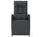 Fauteuils Inclinables D'extérieur Et Coussins 2pcs Poly Rotin Noir