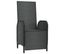 Fauteuils Inclinables D'extérieur Et Coussins 2pcs Poly Rotin Noir