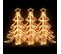 Arbres De Noël Pliables Avec LED 3 PCs Blanc Chaud 87x87x93 Cm