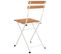 Chaises De Bistrot Pliantes Lot De 4 Bois D'acacia Solide Acier