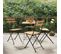 Chaises De Bistrot Pliantes Lot De 4 Bois Teck Solide Et Acier