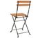 Chaises De Bistrot Pliantes Lot De 4 Bois Teck Solide Et Acier