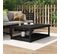 Table De Jardin Noir 121x82,5x45 Cm Bois Massif De Pin