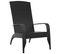 Chaise De Jardin Adirondack Noir Résine Tressée