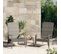 Chaise De Jardin Adirondack Gris Résine Tressée