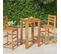 Table De Bar De Jardin 60x60x105 Cm Bois D'acacia Solide