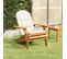 Chaise De Jardin Adirondack Avec Coussins Bois Massif D'acacia