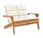 Banc De Jardin Adirondack Et Coussins 126 Cm Bois Massif Acacia