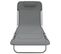 Chaises Longues Pliables 2 PCs Gris Textilène Et Acier