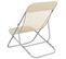 Chaises De Plage Pliantes 2pcs Textilène Acier Enduit De Poudre