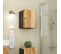 Armoire De Salle De Bain Murale 38x33x48cm Bois Massif D'acacia