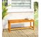 Banc De Jardin 110x35x45 Cm Bois Massif D'acacia