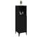 Armoire De Salle De Bain Noir 30x30x100 Cm Bois Contreplaqué