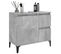 Armoire De Salle De Bain Gris Béton 65x33x60 Cm