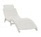 Chaises Longues Lot De 2 Avec Table Blanc Bois Massif D'acacia