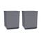 Jardinières 2 PCs Gris Foncé 30x30x37 Cm Polypropylène