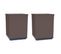 Jardinières 2 PCs Marron 30x30x37 Cm Polypropylène