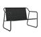 Banc De Jardin à 2 Places Avec Coussin Anthracite Acier