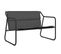 Banc De Jardin à 2 Places Avec Coussin Anthracite Acier