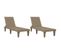 Chaises Longues 2 PCs Marron Clair 155x58x83 Cm Polypropylène