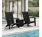 Chaises De Jardin Adirondack Lot De 2 Noir Polypropylène