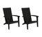 Chaises De Jardin Adirondack Lot De 2 Noir Polypropylène