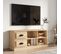 Meuble TV Chêne Sonoma 102x35,5x47,5 Cm Bois Contreplaqué