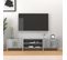 Meuble TV Sonoma Gris 180x31,5x40 Cm Bois Contreplaqué