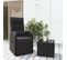 Ensemble De Salon De Jardin 2 PCs Noir Poly Rotin Et Acier