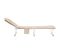 Chaise Longue Pliable Beige Tissu