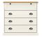 Commode Vigo Blanc 80x40x76 Cm Bois Massif De Pin