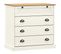 Commode Vigo Blanc 80x40x76 Cm Bois Massif De Pin