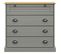 Commode Vigo Gris 80x40x76 Cm Bois Massif De Pin