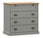 Commode Vigo Gris 80x40x76 Cm Bois Massif De Pin